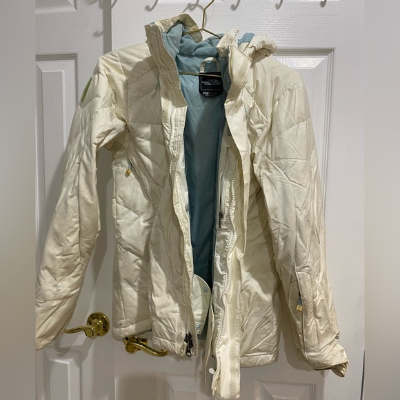 The North Face Women’s Cream Puffer Down Jacket with RECCO size small - Picture 1 of 7